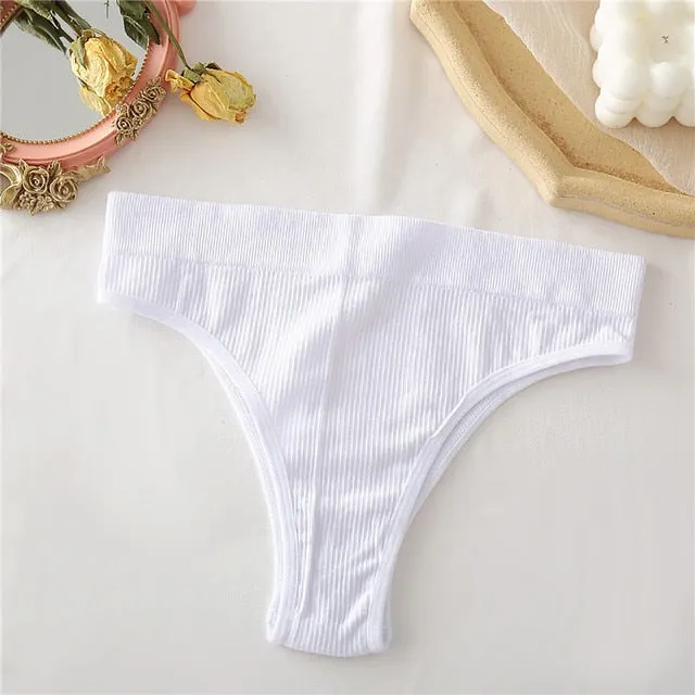 S-XL Seamless Women's Panties 9 Solid Color High Waisted Thongs Women Comfortable Women's Cotton Briefs Sexy Female Underpants
