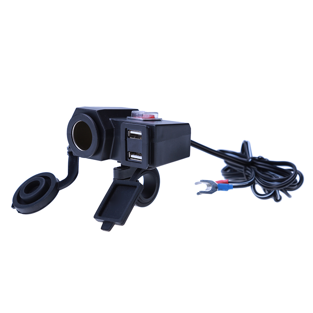 

Motorcycle USB Charger 12V Power Socket Outlet with On/Off Switch Voltmeter, 501 Original