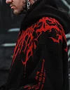 Evil Blood Oversize Large Pattern Hoodie by Inlyline