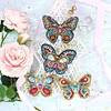 DIY Diamond Painting Keychain-Partial Crystal Rhinestones 6pcs/set Beautiful Butterfly