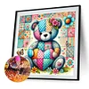 Diamond Painting -DIY Full Square Drill Colorful Patchwork Bear(35*35 CM)