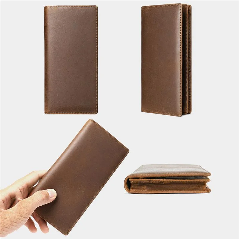 Men&rsquo;s Vintage Fine Stitching Soft Leather Multiple Slot Casual Wallet