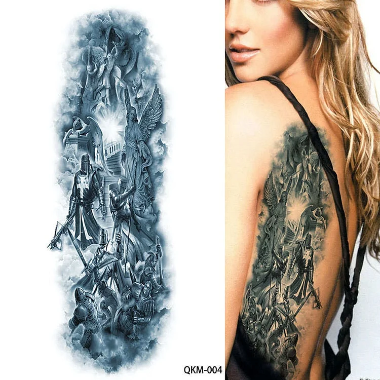 Large Arm Sleeve Tattoo Virgin Mary Jesus Waterproof Temporary Tattoo  Sticker