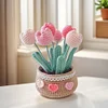DIY Flower Potted Crochet Kit with Video Tutorial Cute Plants Hand-Knitted Tool
