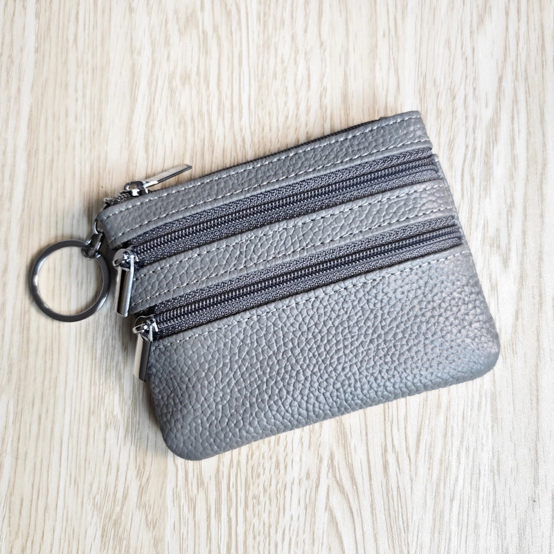Explosions Genuine Leather Coin Purse Ladies Home Zipper Key Bag Multifunctional Card Bag Coin Coin Coin Bag