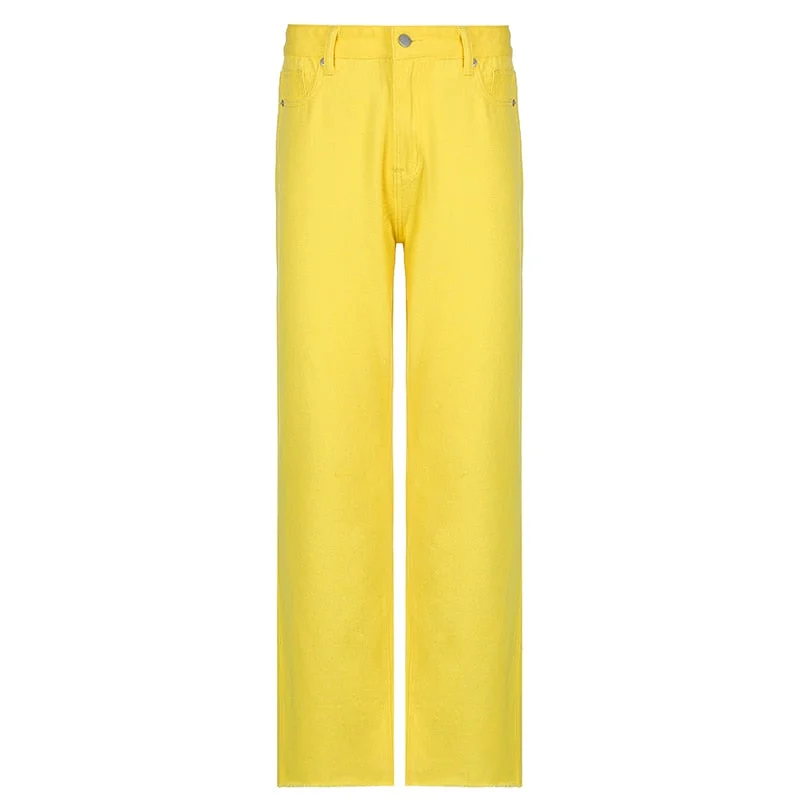 Rapcopter Wide Jeans Baggy Pockets Zipper Cargo Pants Y2K Aesthetic Deinm Pants Fahion Mom Pants Women Korean Vintage Trousers