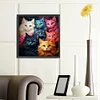 Bunte Katze - runder Bohrer Diamond Painting - 40*40cm