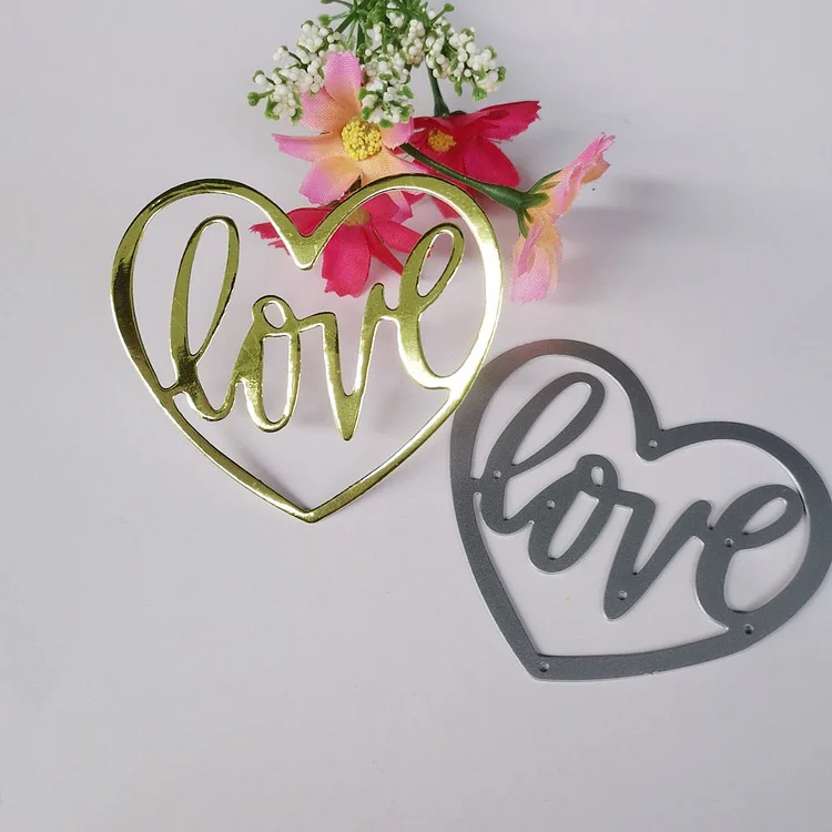 Valentine's Day Love Heart Cut Dies Metal Stencil Template For DIY Scrapbooking Embossing Paper Greeting Cards Album Decor Mold