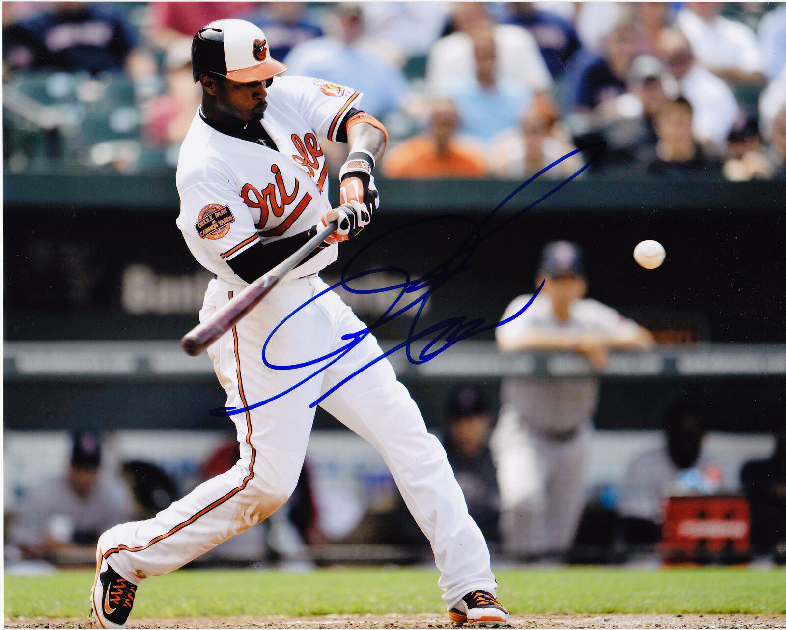 ADAM JONES BALTIMORE ORIOLES ACTION SIGNED 8x10