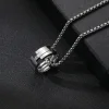 Creative Kissing Fish Dual-Purpose Necklace Ring Retractable Foldable Deformable Personality Pendant