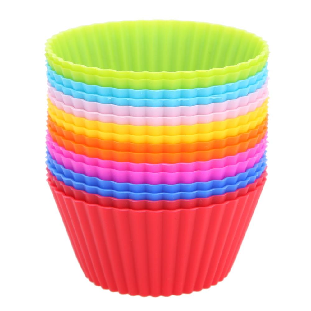 

16pcs Waterproof Silicone Round Shape Muffin Cupcake Mold Baking Cake Mould, 501 Original