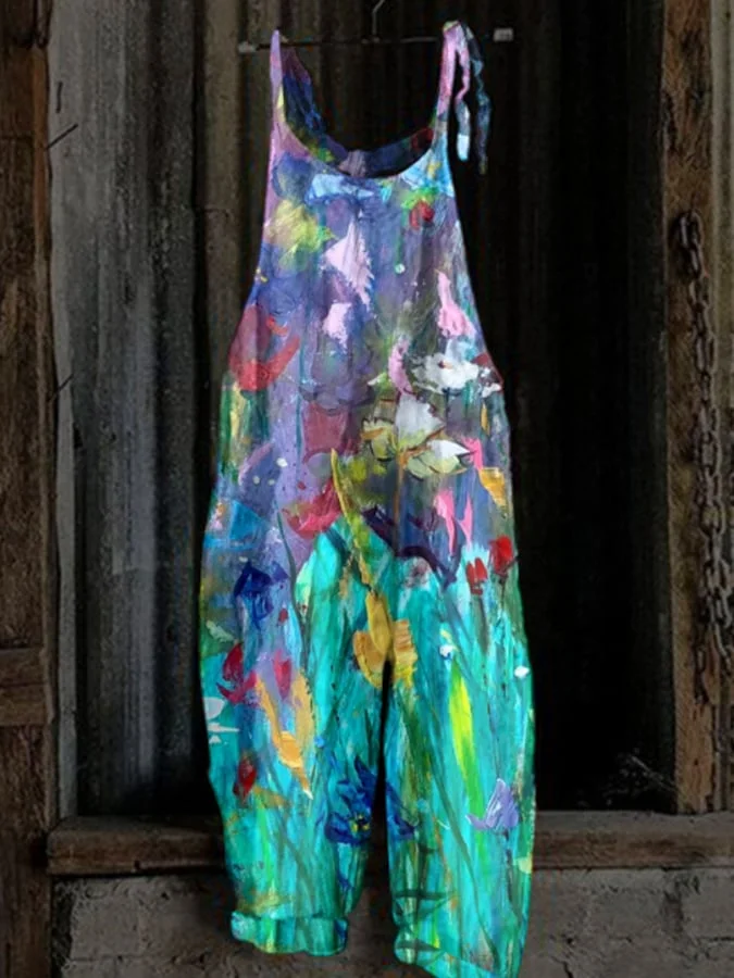 Women'S Casual Printed Jumpsuit