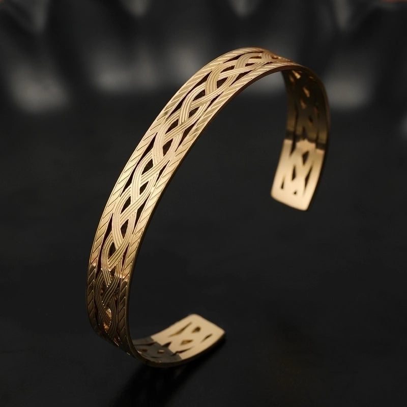 Fashion C Shape 304 Stainless Steel Bangle In Bulk