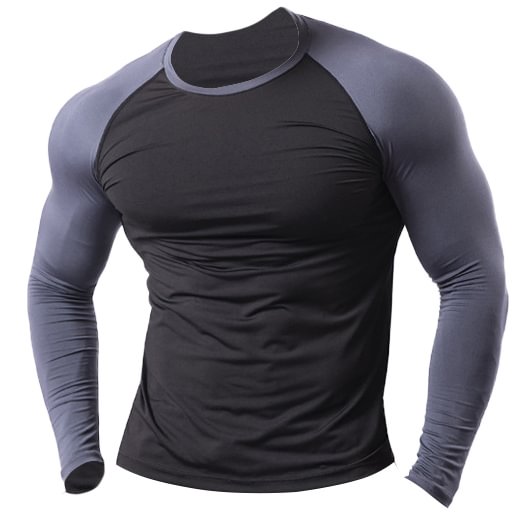 Men's Outdoor Running Fitness Colorblock Long Sleeve T-Shirt-Compassnice®