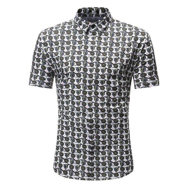 Men Fashion Style Short Sleeve Hawaiian Shirt - VSMEE