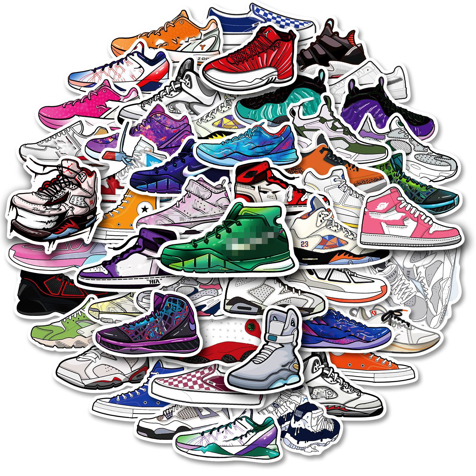 Sneaker Culture Sticker Pack – 50 Unique Hypebeast Decals for Skateboard,  Laptop & Helmet