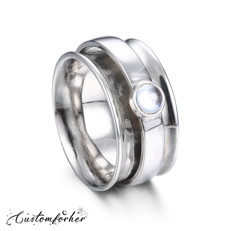Moonstone Meditation Spinner Ring