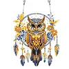 2Pcs Diamond Painting Owl Diamond Art Pendant Wall Decor