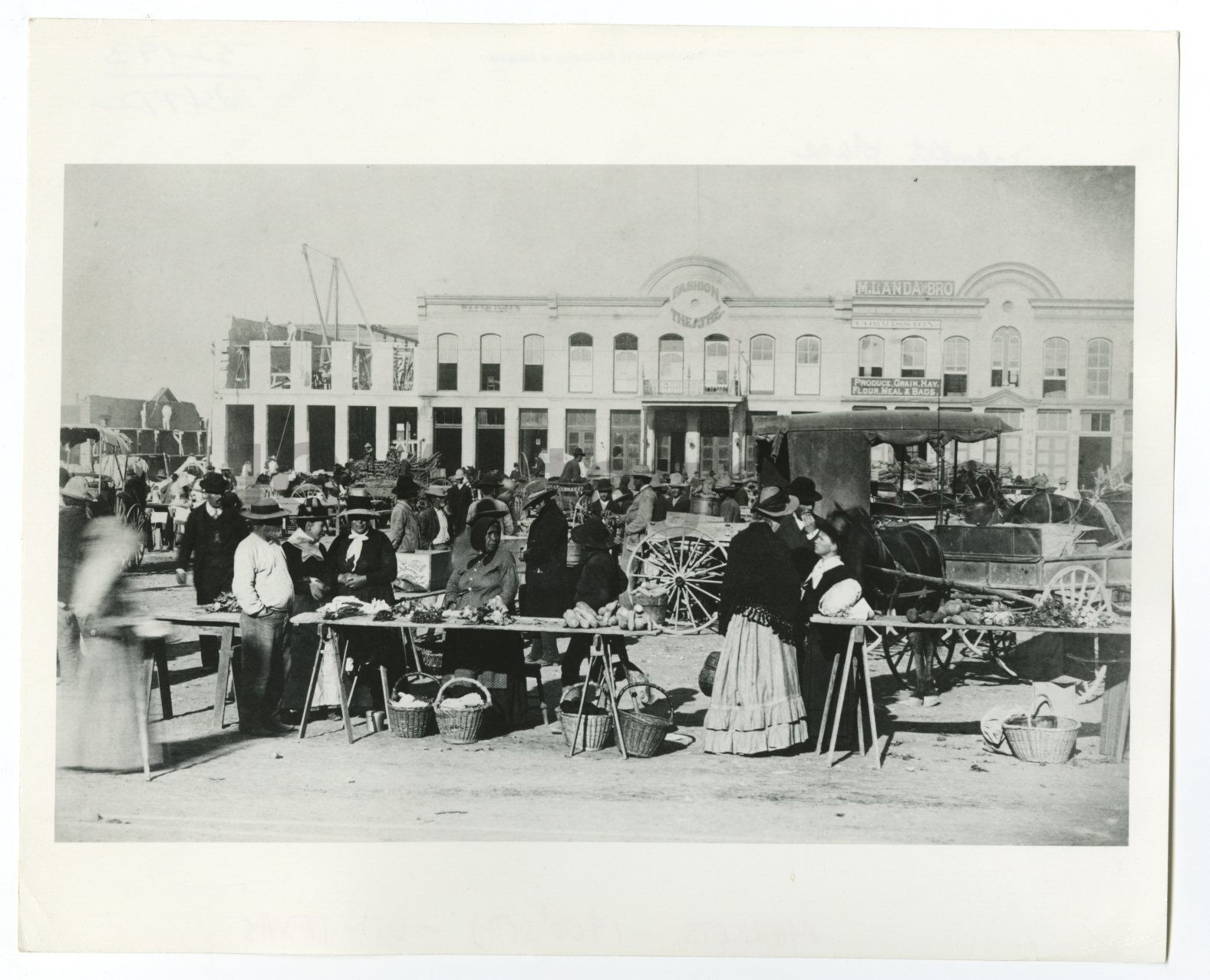 Vintage Street Market, Texas - Vintage 8x10 Photo Poster paintinggraph