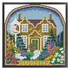 Summer Cabin-14CT Stamped Cross Stitch 25*26cm/9.84*10.24in