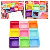 9-Square Diamond Art Painting Tray 3D Printed Colorful Rhinestone Tray Organizer Lightweight & Portable for DIY Crafts Nail Dotting Tools (Multicolor)