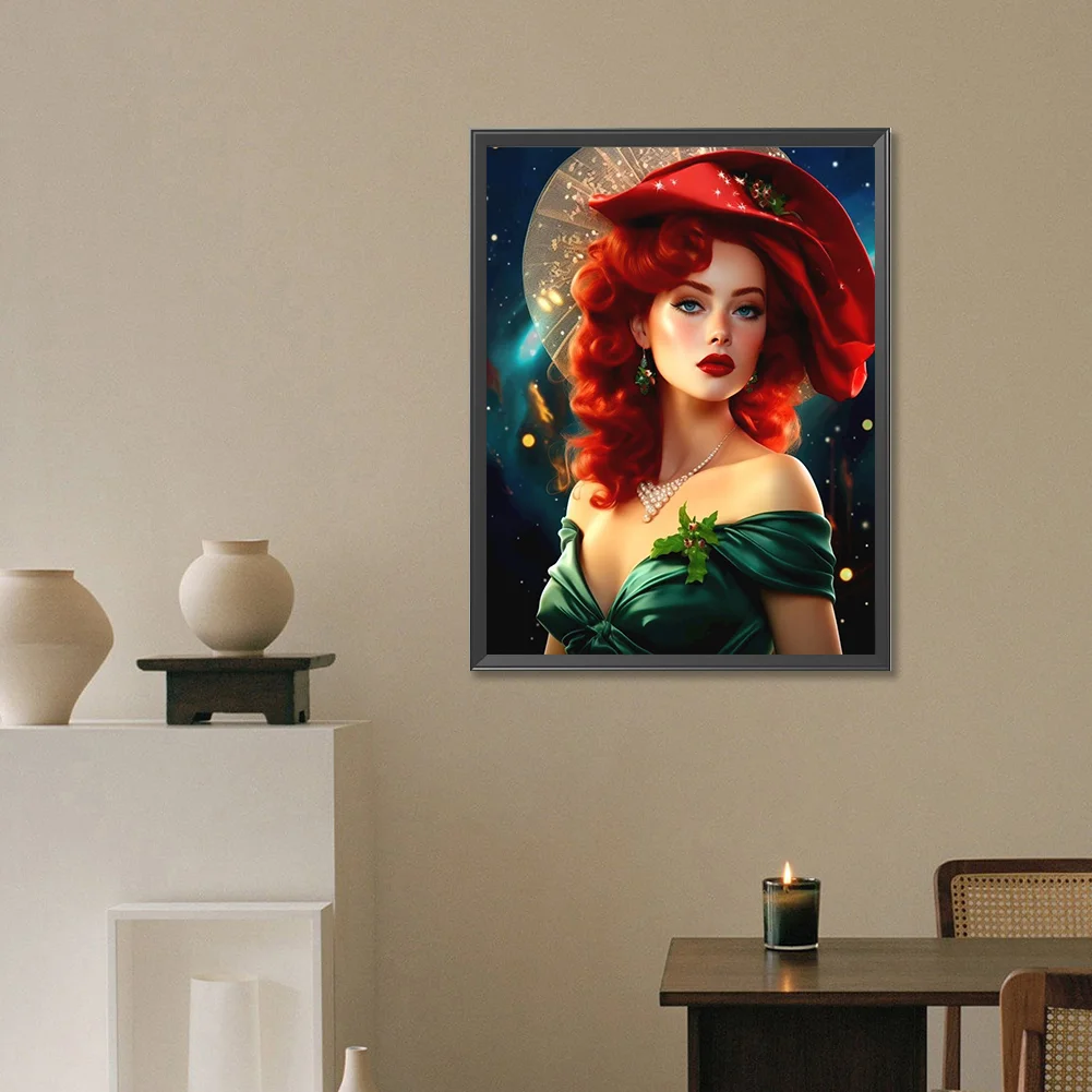 Diamond Painting - Full Round Drill - Lady(Canvas|30*40cm)