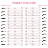 Kit de pochoirs &agrave; sourcils en silicone