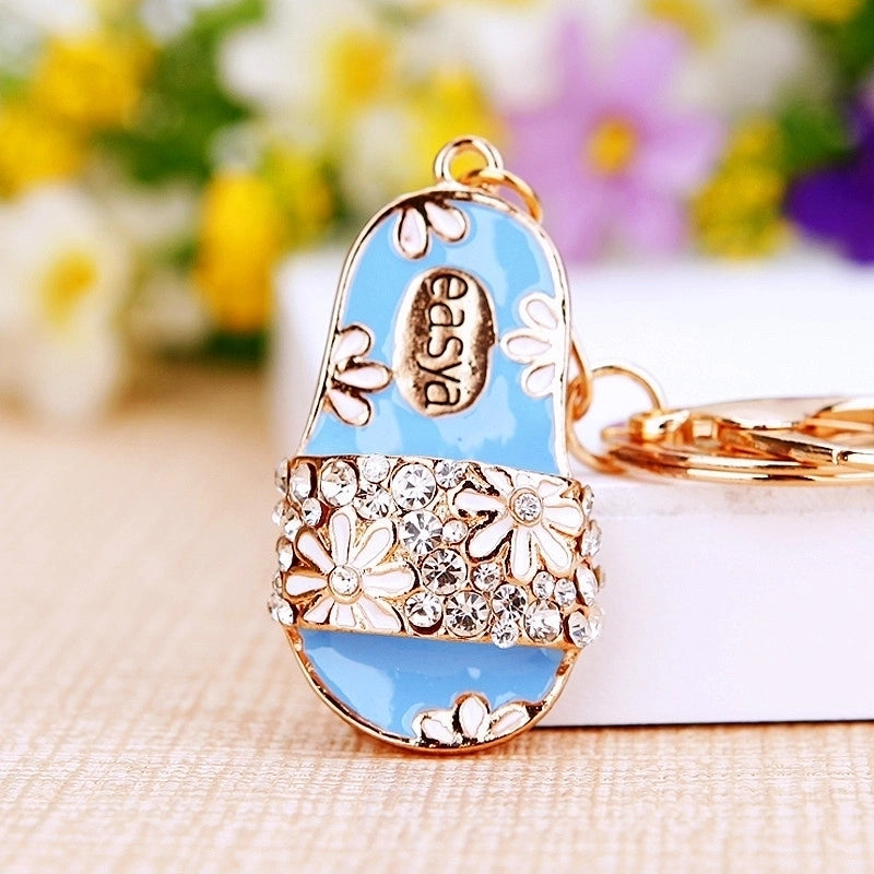 Elegant Korean Style Bag Metal Inlay Rhinestones Women’s Bag Pendant Keychain