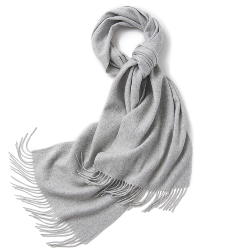 Unisex LambSwool Scarf Pure Color Winter Extra Length Scarf