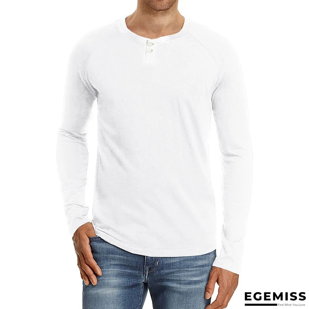 Men's Men's Long-sleeved Bottom Shirt with Round Collar | EGEMISS