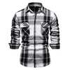 Men's Business Fashion Plaid Long Sleeve Shirt