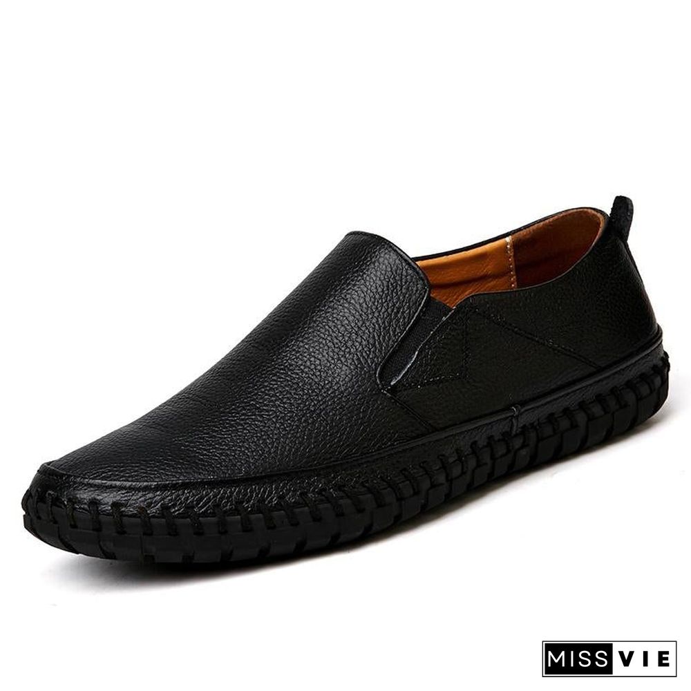 Leather Men Shoes Slip On Shoes Leather Loafers Mens Moccasins Shoes Italian Designer Shoes