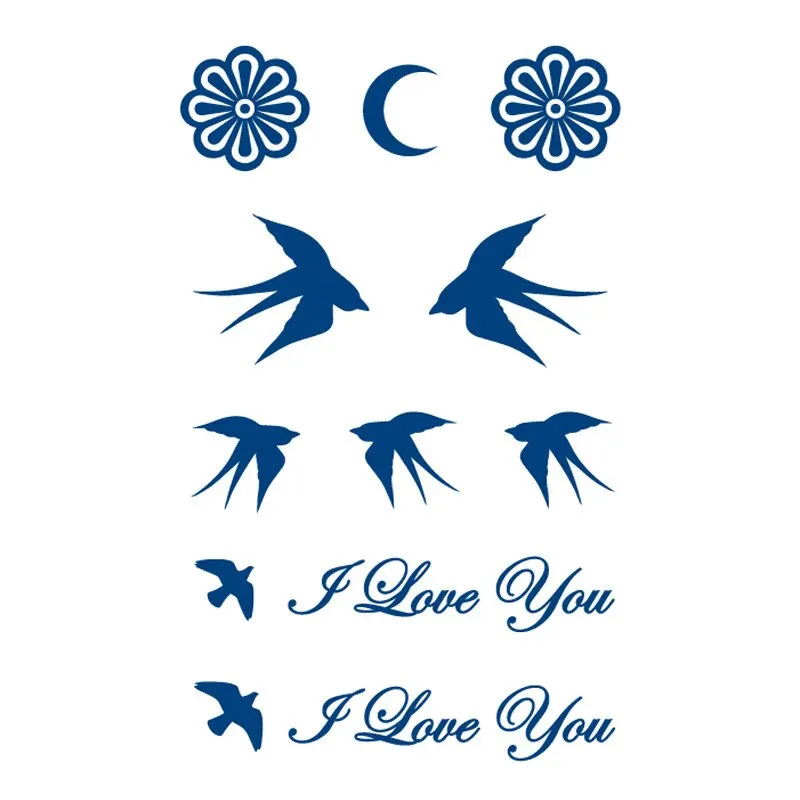 Semi-permanent Waterproof Temporary Tattoos Sun Star Moon Body Art Tattoo Sticker Full Fake Tatoo Women Men