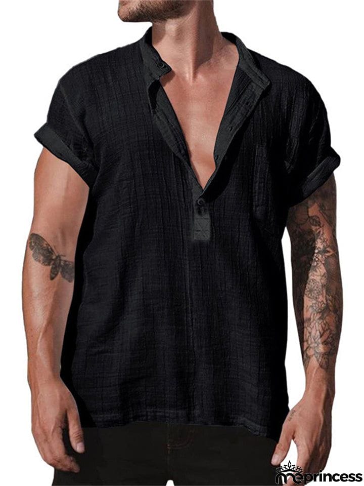 Summer Extra Loose Short Sleeve Quick Dry Thin Tops for Tough Guy