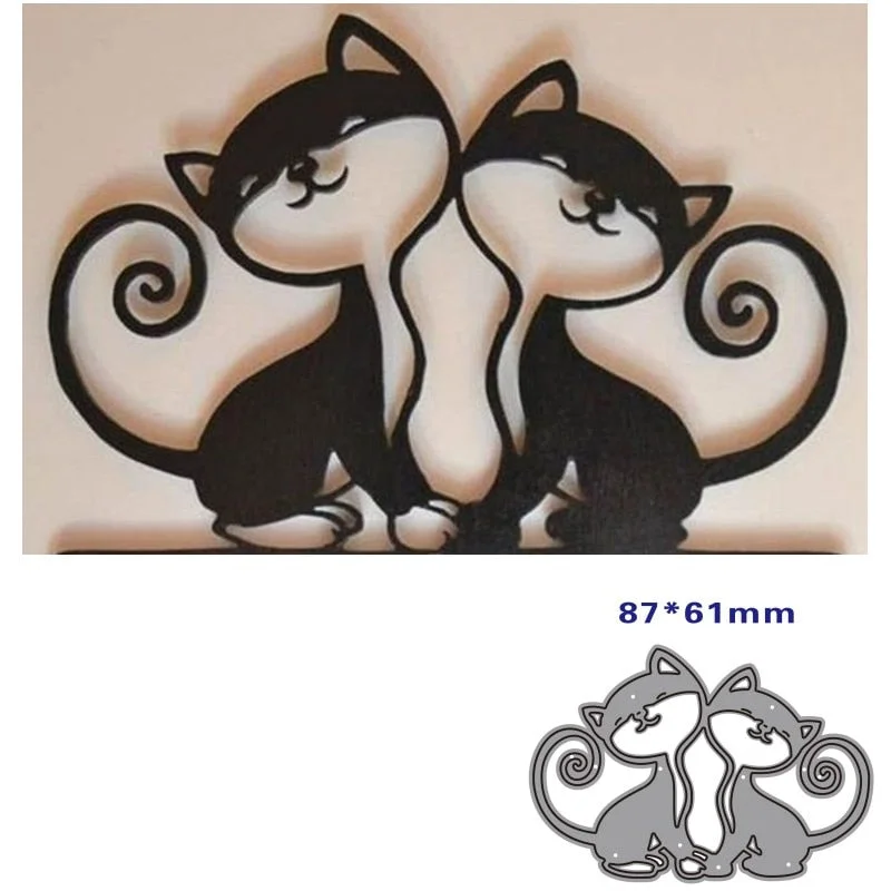 Metal Cutting Dies Cut Mold Animal cat Decoration Scrapbook Paper Craft Knife Mould Blade Punch Stencils