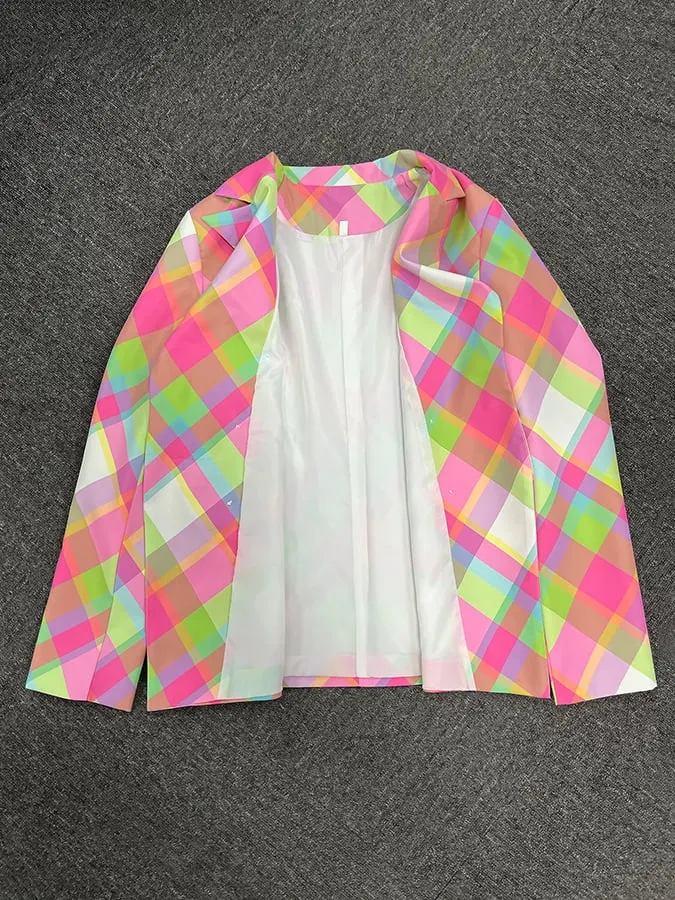 Women's Fashion Printed Slim Blazer