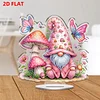 uk.everydayedeals DIY Acrylic Diamond Painting Desktop Tabletop Ornament - Mushroom Gnome