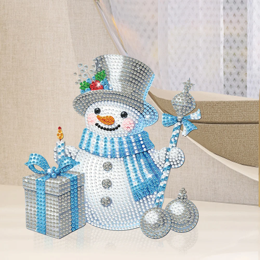 DIY Snowman Acrylic Shaking Head Cute Christmas Desktop Diamond Art Kits
