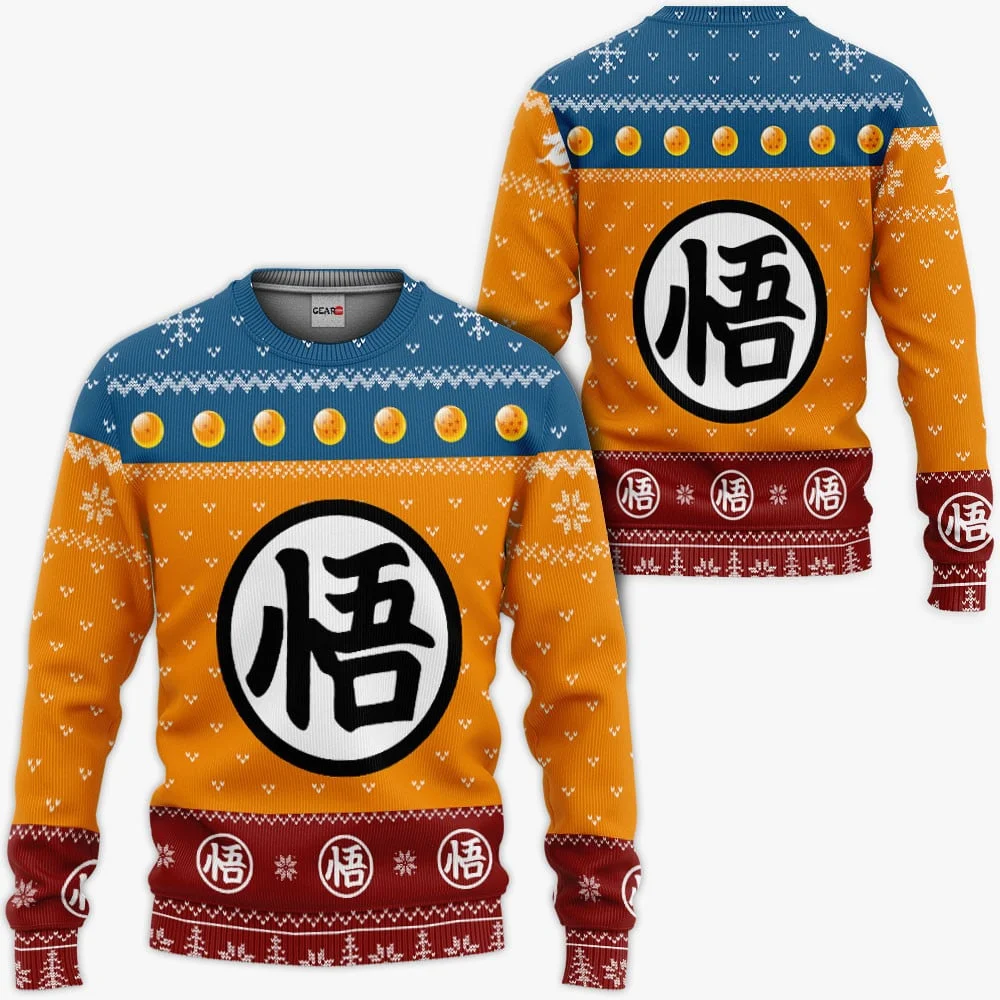 Goku Kanji Ugly Christmas Sweatshirt