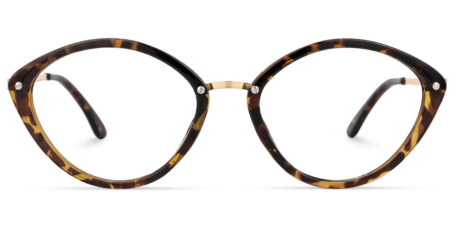 Paulus Braun-Tortoise Oval Brille Braun-Tortoise