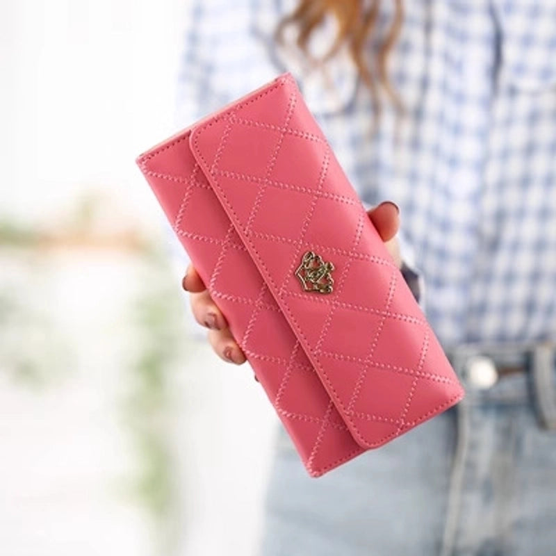 Women’s Plaid Pu Leather Flip Cover Wallets