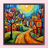 Colorful House - 14CT Counted Cross Stitch - 40*40cm