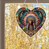 (US Local)(Upgrade Size)DIY Double Sided Effect Diamond Painting Hanging Pendant Kit (Indian)