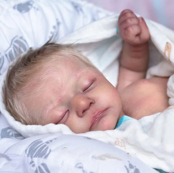  17" Asleep Reborn Baby Boy Franken,Lifelike Handmade Reborn Doll Set,Gift for Kids - Reborndollsshop®-Reborndollsshop®