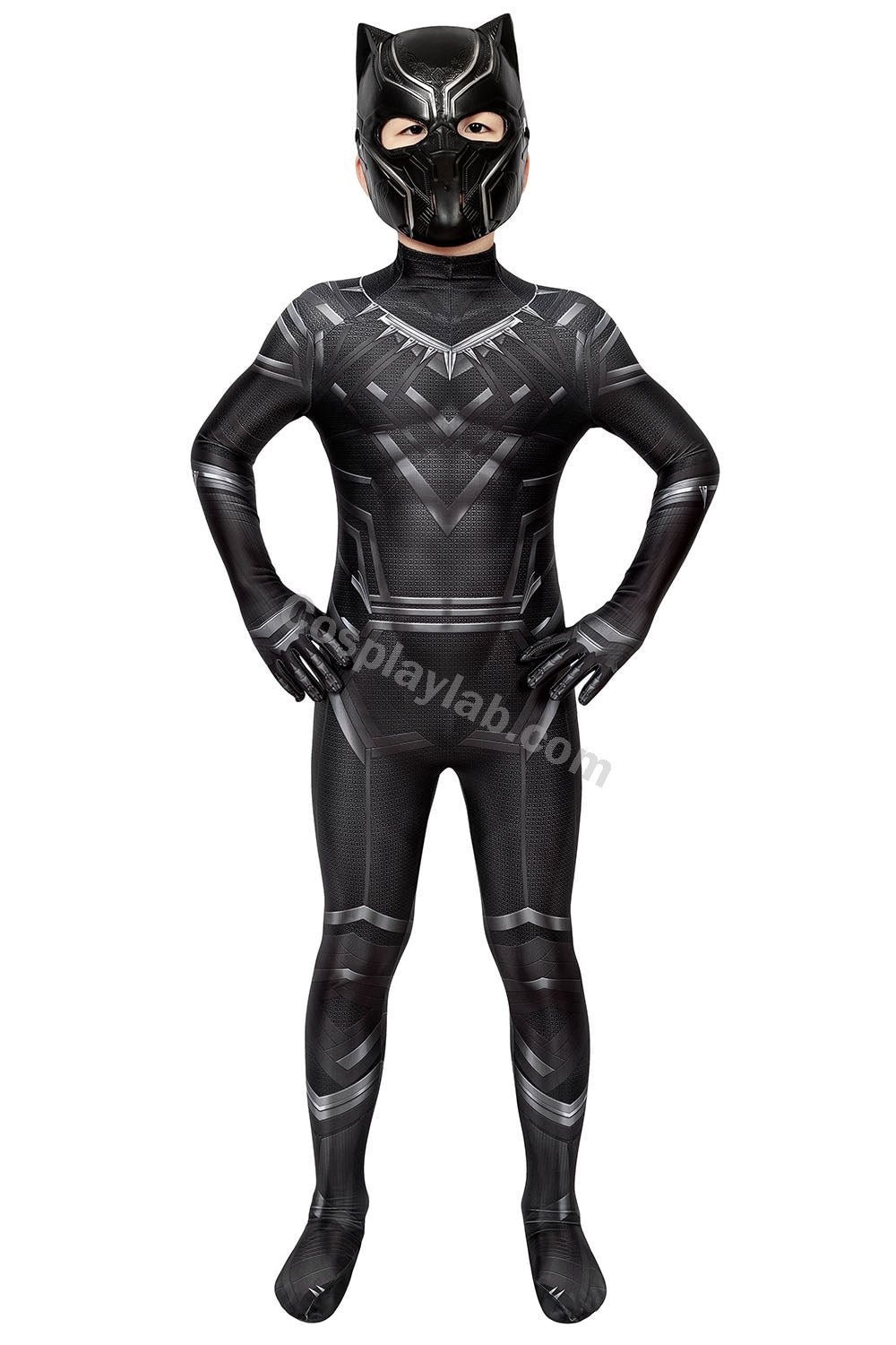 Kids Black Panther Cosplay Costume Civil War Edition For Children Halloween By CosplayLab