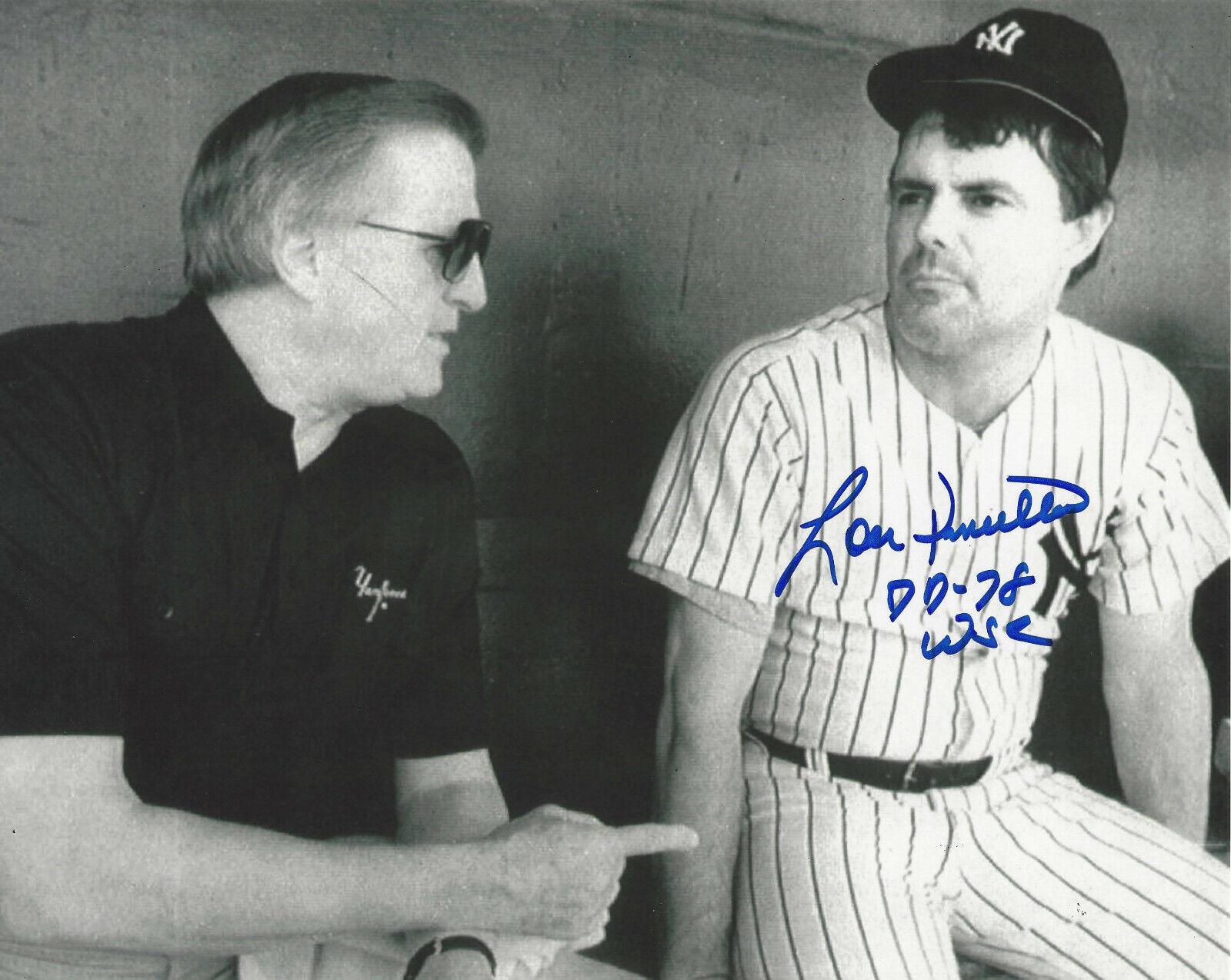 LOU PINIELLA NEW YORK YANKEES MANAGER SIGNED AUTHENTIC 8x10 Photo Poster painting w/COA MLB