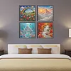 Pearl Full DIY 5D Round Drill Gem Art Diamond Painting Kits 15.75x15.75 in Diamond Dots Paintings Picture Arts Craft Diamond Art Kits for Adults Beginner Home Wall Decor