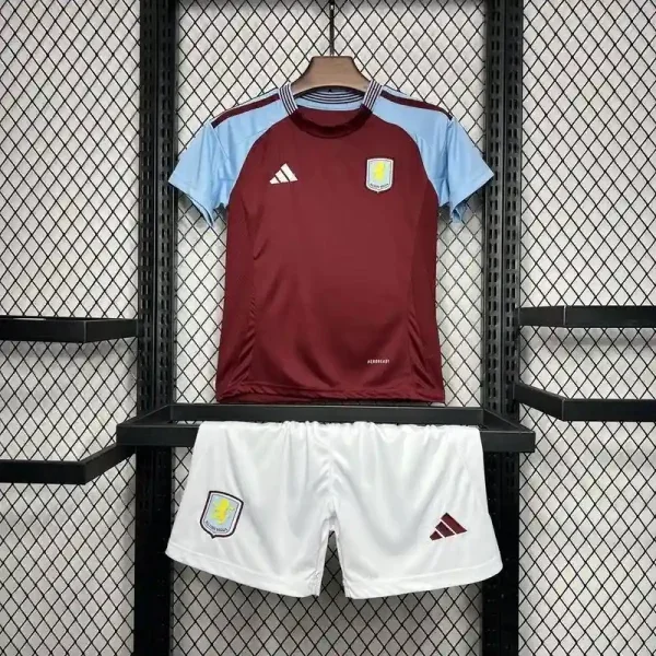 24/25 Aston Villa Home Football Shirt Kids' Sizes