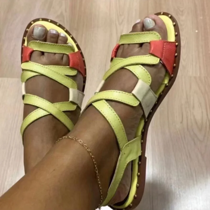 Women Sandals Rome Shoes Summer New Rome Flats Slippers Beach Sport Casual Ladies Shoes Soft Mujer Slides Bohemian Zapatos
