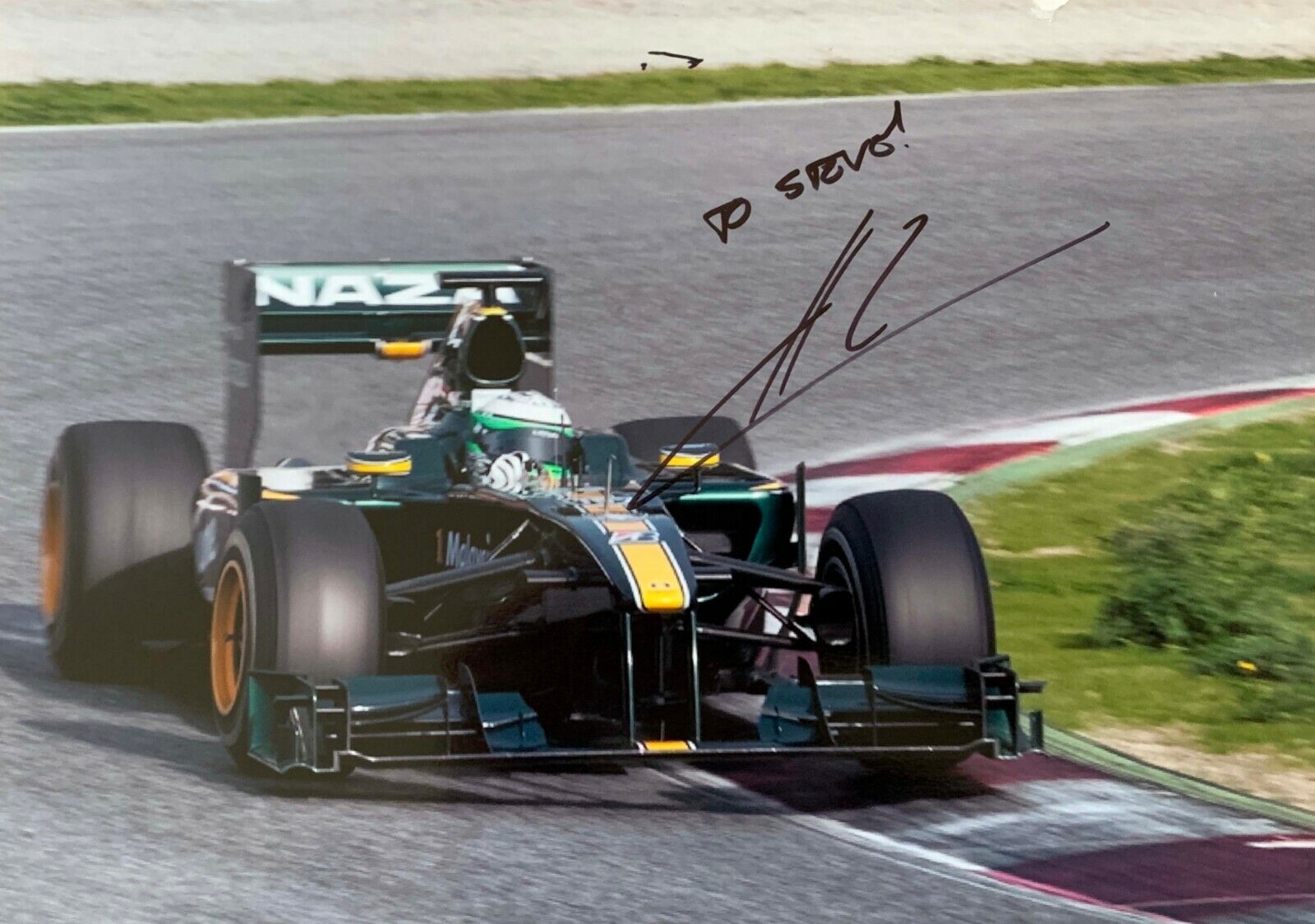 Heikki Kovalainen Lotus T127 2010 F1 Hand Signed Autograph McLaren Caterham BMW